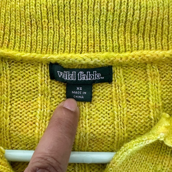 Yellow wool knit crop top - Picture 5 of 5